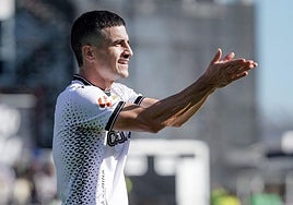 Matos celebra su gol al Burgos.