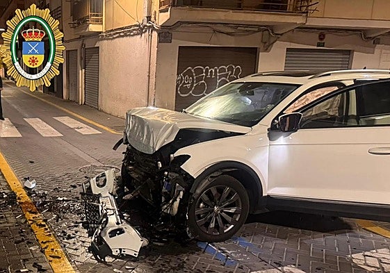Así quedó el coche siniestrado.