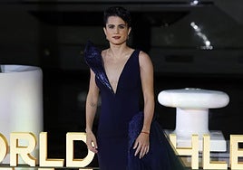 María Pérez asiste a la gala de la Federación Mundial en Mónaco.