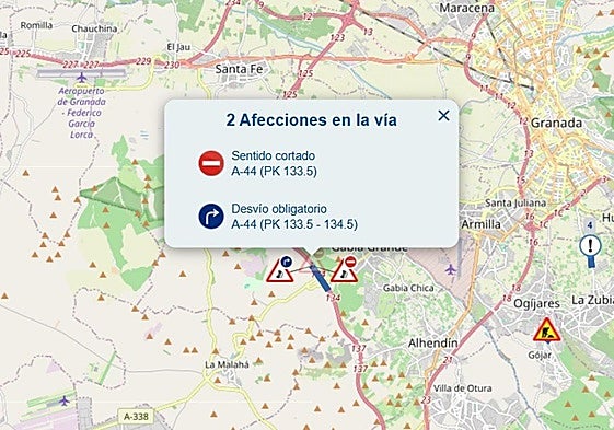 Punto en el que ha tenido lugar el accidente.