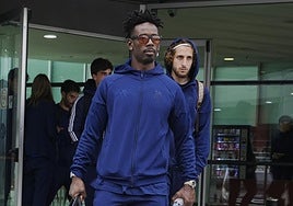 Moha Bouldini, durante el desplazamiento a León.