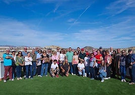 Amigos de la Alcazaba, en el mirador Pedro Flores.