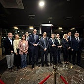 Autoridades junto a Carlos Guirao, quien está al frente del Hotel Condestable Iranzo.