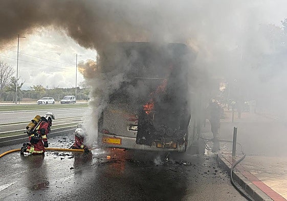Intervención de los Bomberos.