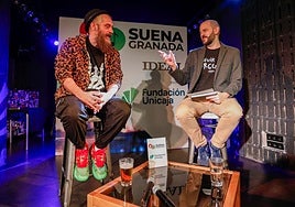 Tony Moreno y José E. Cabrero, en el escenario de Planta Baja.