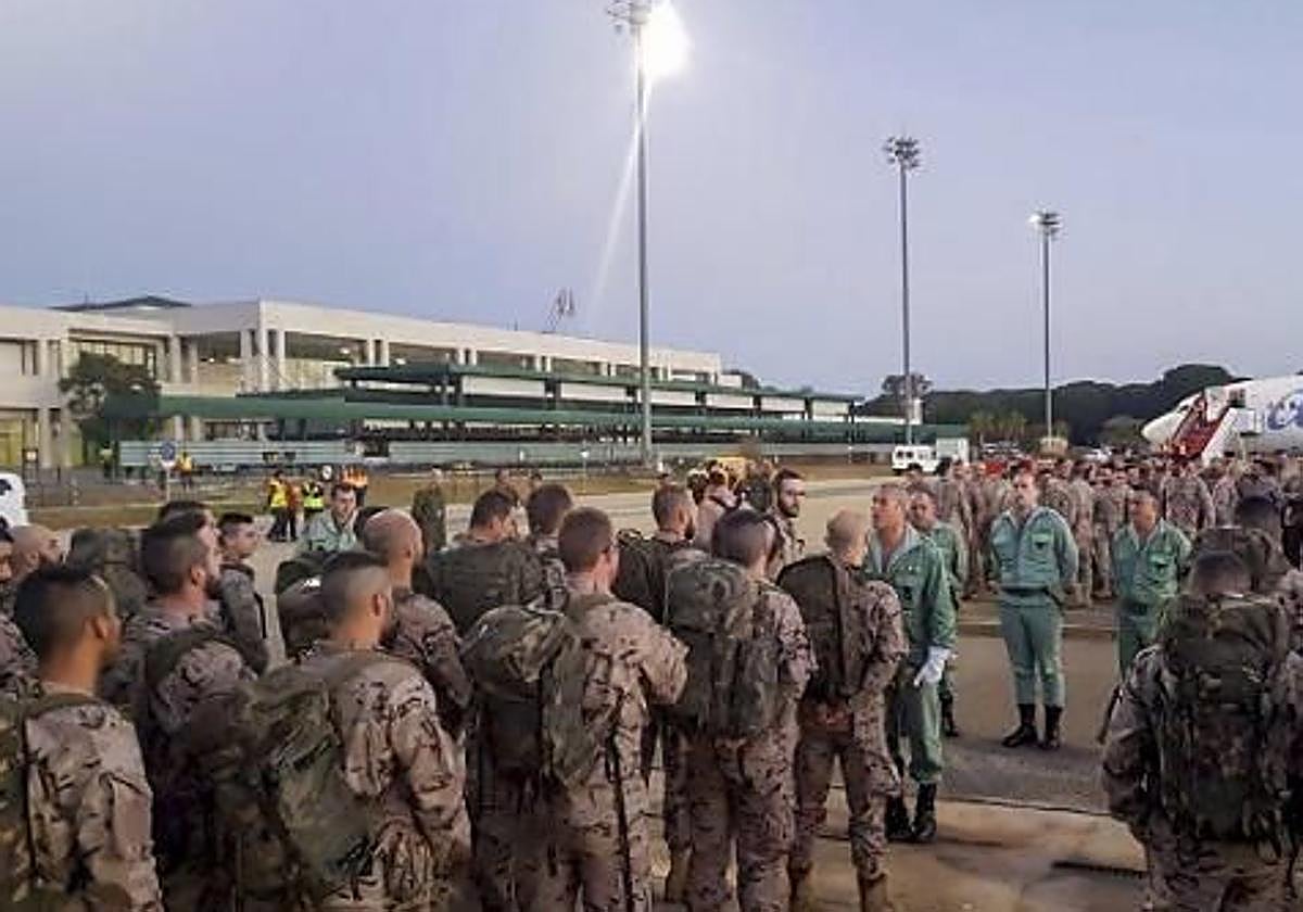 Salida de legionarios, de archivo.