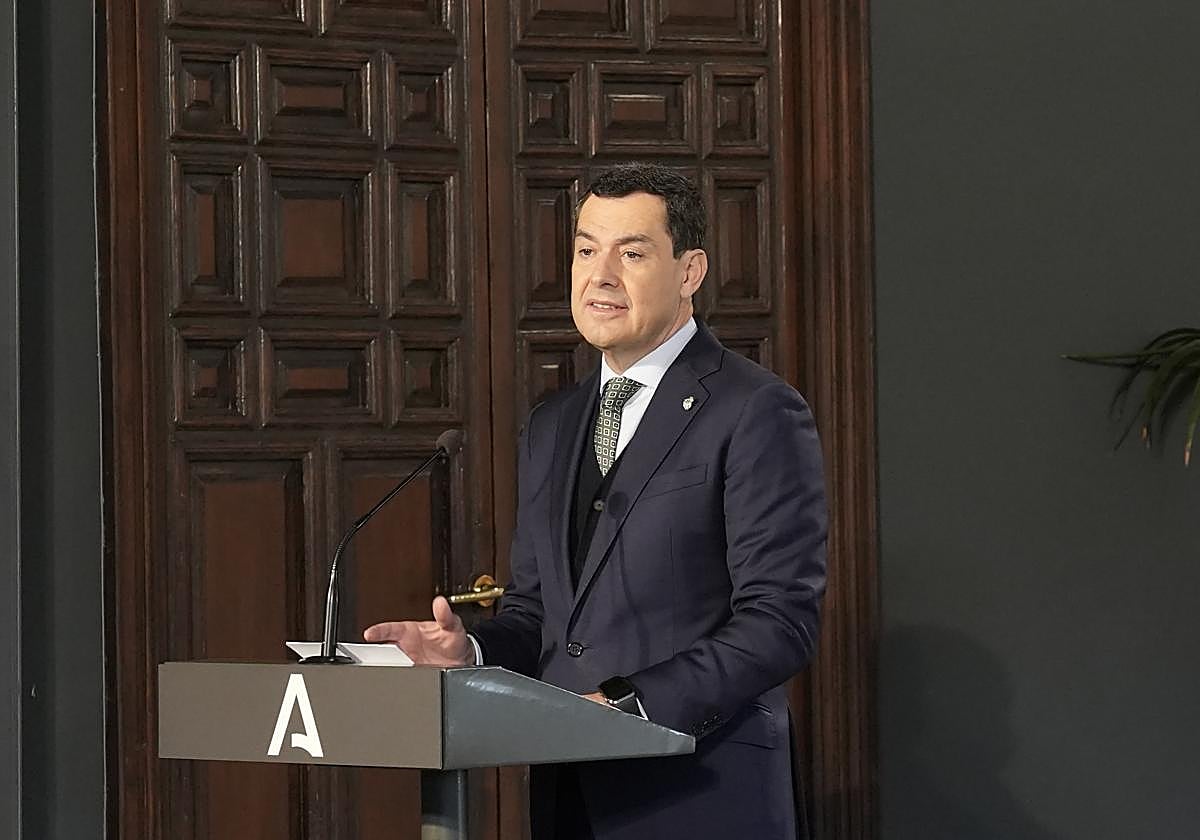 Juanma Moreno, presidente de la Junta de Andalucía.