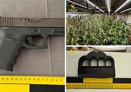 La Guardia Civil entra en casa de un narco de Granada y encuentra varias armas, marihuana, hachís y MDMA