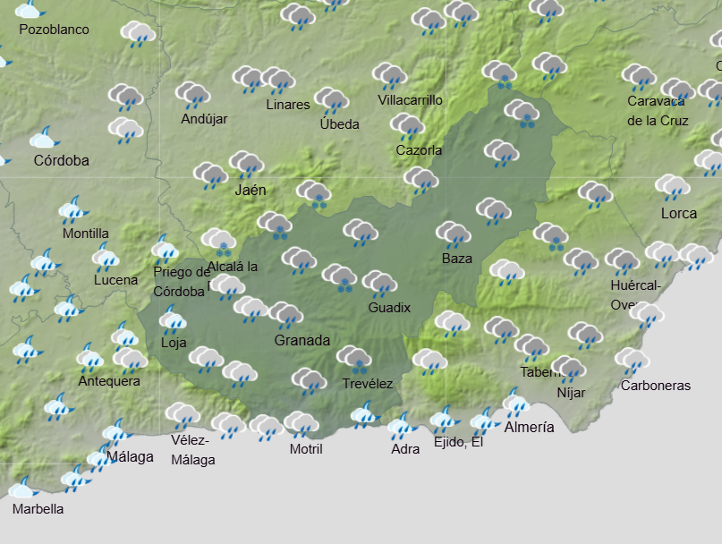 Pronóstico del tiempo de la Aemet para el martes.