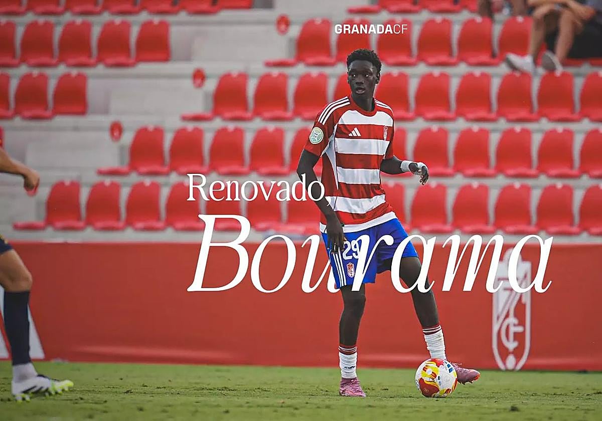 Bourama, prometedor defensa juvenil, renueva con el Granada CF