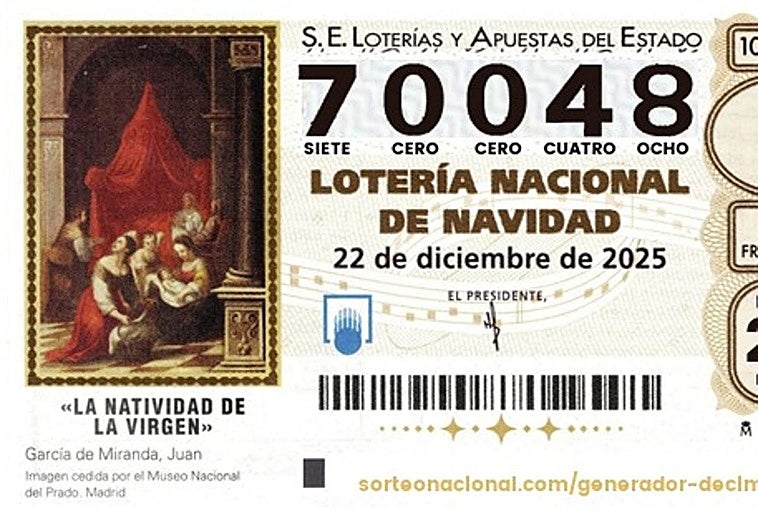El 70048, el segundo premio de la Lotería de Navidad, cae íntegro en Madrid