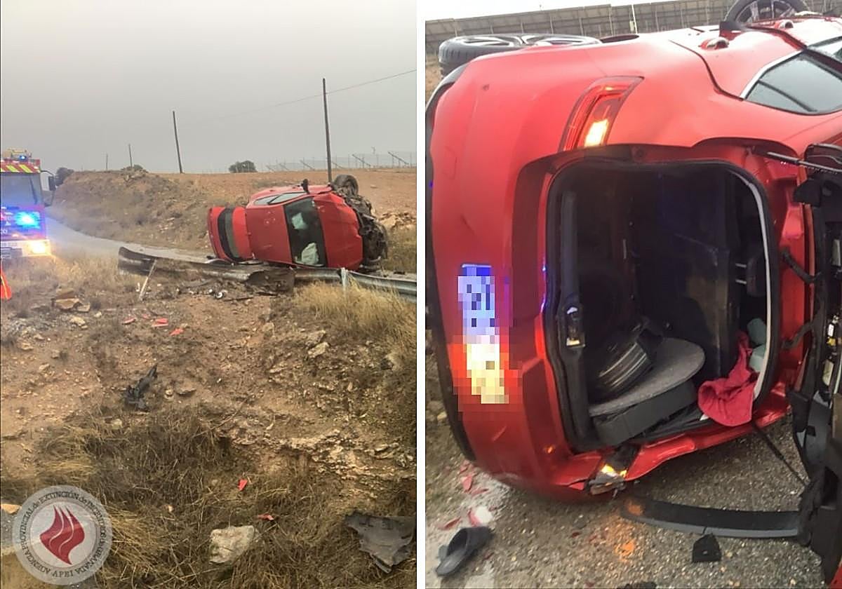 Buscan a una conductora desaparecida tras volcar su coche en la A-92 a la altura de Guadix