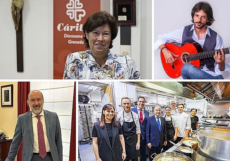 Cáritas, Juan Habichuela y Las Tinajas, Banderas de Andalucía 2026 en Granada