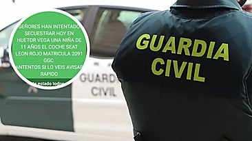 Mensaje difundido en redes del supuesto secuestro en Huétor Vega.