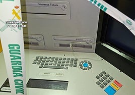 Así quedó el cajero tras el intento de robo