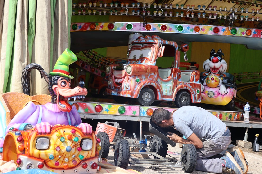 El montaje de la Feria de Jaén, en imágenes