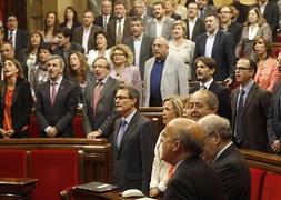 El Parlamento catalán, durante la aprobación de la declaración. / Archivo | Atlas