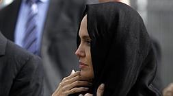 Angelina Jolie, ayer, en Sarajevo. / Afp