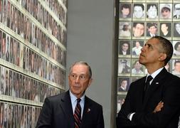 Obama, en el museo del 11S en Nueva York. / Afp / Atlas