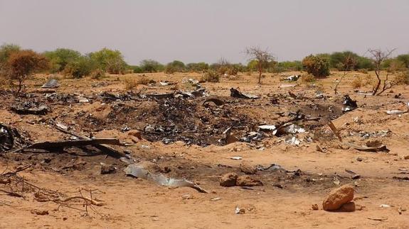 Restos del avión desaparecido de Air Algérie en la región de Gossi.