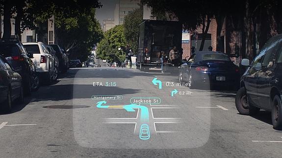 Navdy proyecta información de manera que no se quiten los ojos de la carretera.