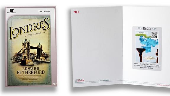 La portada y el interior de un libro en formato Seebook.