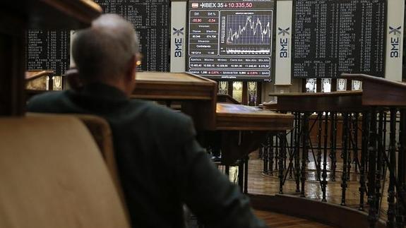 Interior de la Bolsa de Madrid