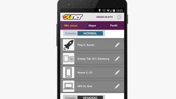 Captura de la aplicación. 