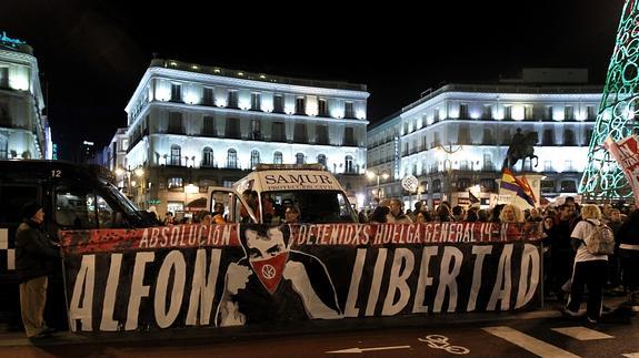 Una manifestación pide la libertad de 'Alfon'.