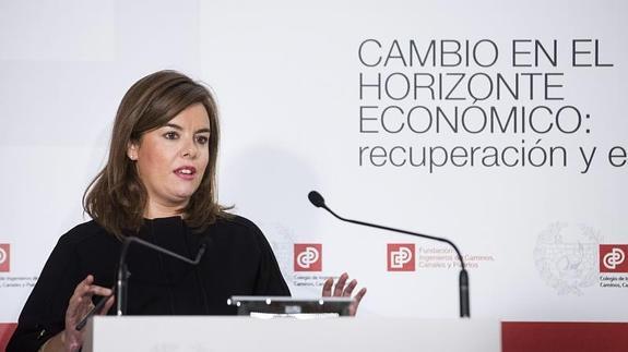 La vicepresidenta del Gobierno, Soraya Sáenz de Santamaría. 