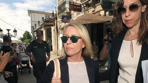 Marina Castaño, a su llegada al juzgado.