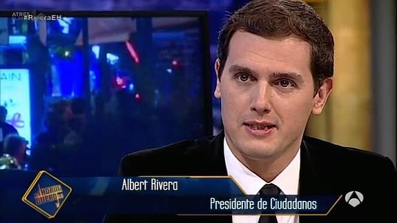 Albert Rivera, durante la entrevista en 'El Hormiguero'.