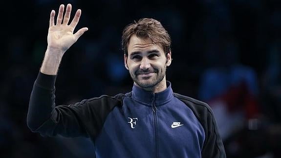 Federer, durante la Copa de Maestros en Londres. 