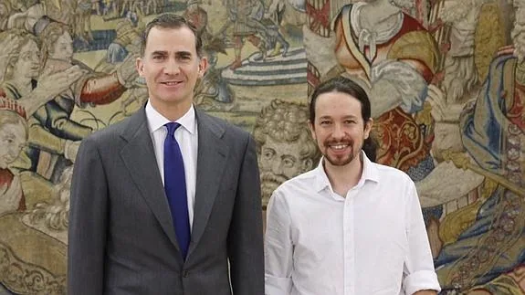 El Rey recibe a Pablo Iglesias en Zarzuela.Casa Real