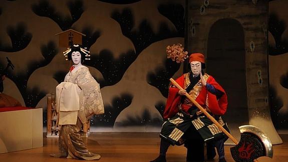 Una escena de la obra de 'kabuki' que se representará en España. Archivo