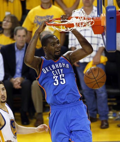 Kevin Durant, durante un partido de la NBA. 