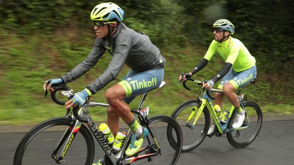 Contador, durante la segunda etapa. 