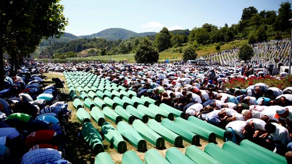 Funeral en Srebrenica. 