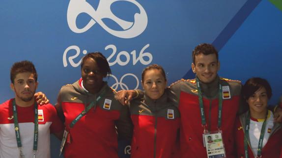 Integrantes del equipo olímpico de judo español en Río. 