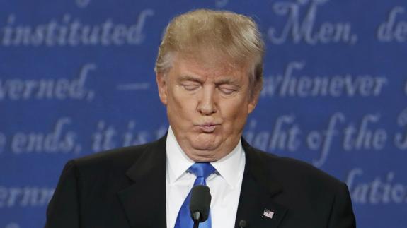 Donald Trump, en un momento del debate. 