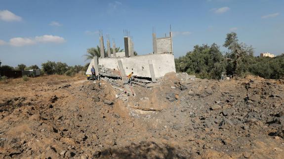 Lugar bombardeado por Israel