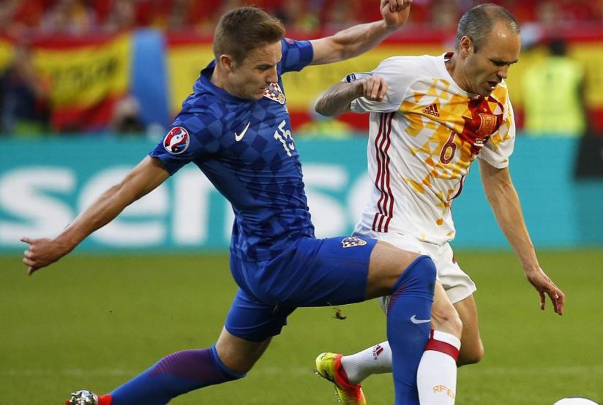 Andrés Iniesta, ante Croacia. 