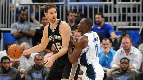 Pau Gasol, durante el partido ante los Magic. 