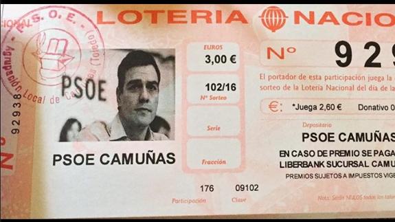 Participación de la Lotería de Navidad del PSOE de Camuñas 