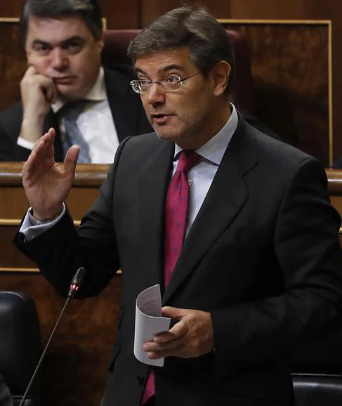 El ministro de Justicia, Rafael Catalá, en el Congreso.