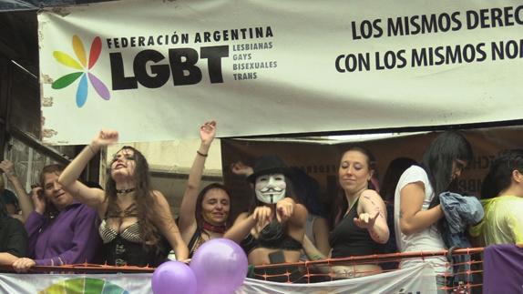 Manifestación del colectivo LGBT en Buenos Aires.