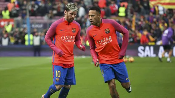 Messi y Neymar. 