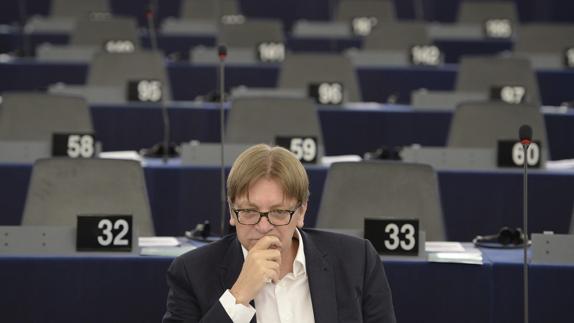 Guy Verhofstadt. líder de los liberales en el Parlamento Europeo.