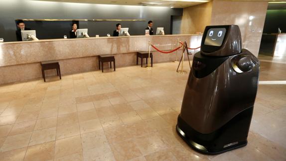 Robot de protocolo en Japón.