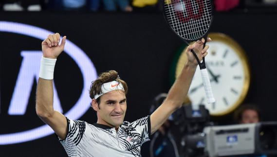 Federer, primer finalista del Abierto de Australia. 